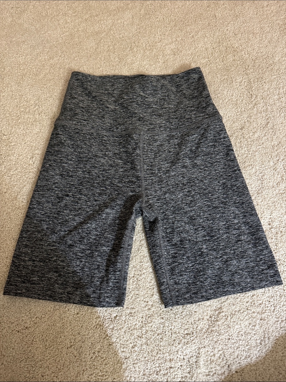 Beyond Yoga Heathered Gray Bike Shorts